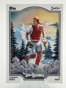 2025 Topps x Bob Ross The Joy Of Baseball Johnny Bench #55