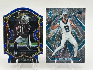 Lot Of 2 Football Cards Including 2024 Panini Phoenix Bryce Young Glitter Parallel #19 And 2021 Panini Select Concourse Henry Ruggs III Die Cut X-Fractor RC #58