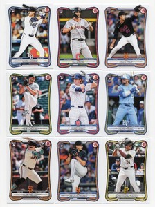 Lot Of 9 2026 Bowman Baseball Rookie Cards Including Drew Gilbert #40, Owen Cassie #62, And More