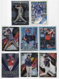 Lot Of 8 Assorted Baseball Cards Including 2023 Topps 35th Anniversary Nick Pratto Autograph RC #88BA-NP, 2024 Topps Finest Alex Bregman X-Fractor #193, And More