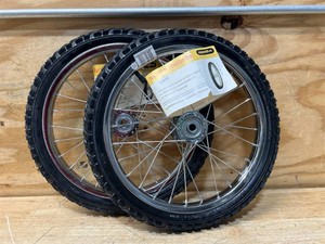 Marathon Tires Pneumatic Tire On Steel Spoked Wheel, 12in. Bore, 16 x 1.75 #50845 MSRP 59.98 lot of 2