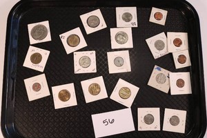 Lot of US coins in coin holders