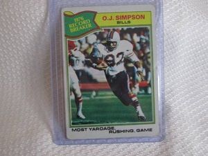 1977 Topps O.J Simpson Card...