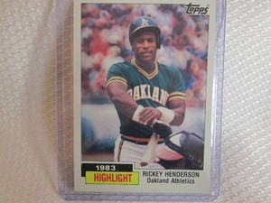 1984 Topps Rickey Henderson Card...