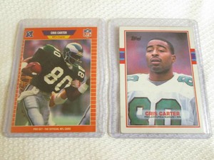 1989 Pro Set & Topps Cris Carter Ro...