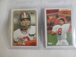 1987 & 88 Topps Steve Young Cards...