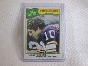 1977 Topps Fran Tarkenton Card...