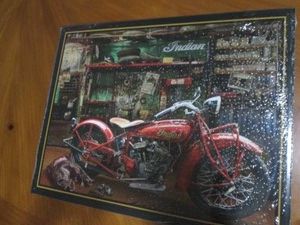 Indian motorcycle metal sign measures 12 x 14 inches