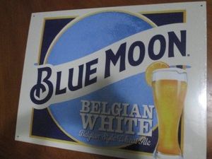 Blue Moon Ale metal sign measures 12 x 14 inches
