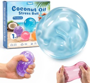 Coconut Oil Squishy Coconut Oil Stress Ball No Rebound (Blue)