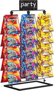 $30 TJ.MOREE Chip Rack Display Stand, 3-Row 48 Clips