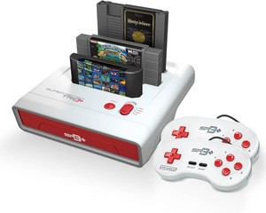 $100 Retro-Bit Super Retro Trio HD Plus 720P 3-in-1 Console System - RedWhite