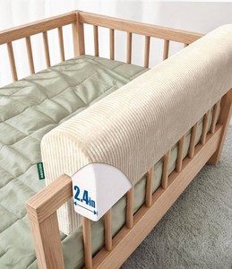 $40 AEOCOO Bed Rail Bumpers for Toddlers, J-Shaped 3 Ft Kid Bed Bumpers, Beige