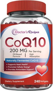 $23 Doctors Recipes CoQ10 200mg Per Serving, High Absorption with Olive Oil