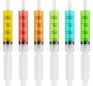 JOLLY PARTY 40 Pack Jelly Shot Syringes, 2 oz Jelly Shot Syringe With Caps