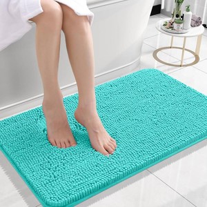 OLANLY Small Bathroom Rugs 24x16, Extra Soft Absorbent Chenille Bath Rugs