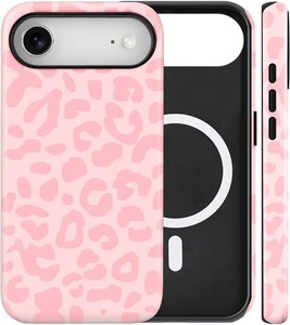 Magnetic for iPhone 17 Air Cute Cheetah Print Phone Case, Pink