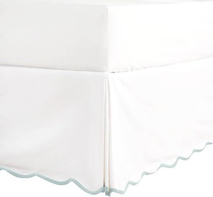 $29 HIG Chic 14 Queen BedSkirts Scallop Edge Pleated Dust Ruffle