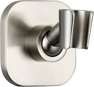 $24 G-Promise Metal Handheld Shower Head Holder, No-Drill (Brushed Nickel)