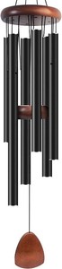 $26 Bursvik 37 Aluminum Wind Chimes for Outside(Black), Patio Zen Decor Gift