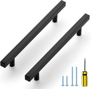 $20 Ravinte Black Cabinet Handles 6-310 Inch 5 Pack, Square Cabinet Pulls