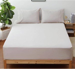 $23 400 Thread Count Cotton Fitted Sheet Twin Size with 16 Deep Pocket