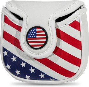 Golf Club Head Covers,1pc USA Golf Head Covers for Woods and Driver Fairway Hybrid - PU Leather Mallet Blade Putter for Men Women Golf Enthusiast