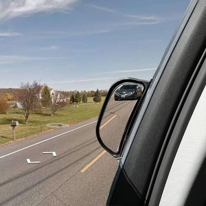 $20 2Pcs Back Passenger Rear View Mirror Adjustable Blind Spot Mirror,Real Glass,Car SUV Side View Mirror With Convex Surface Stick on B-Pillar for Second Row Door Safely Get-Off (Black frame, 2 PCS)