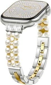 $20 SOLOLUP Pearl Beaded Bracelet Compatible with Apple Watch Bands for Women