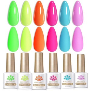 Born Pretty Gel Nail Polish Neon Fluorescent Halloween Colors Long-Lasting