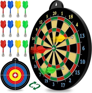 $26 Dart Board - 12pcs Magnetic Darts - Excellent Indoor Game and Party Games (missing one blue dart)