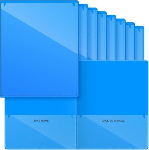 $20 Henoyso 12 Pcs Folders with Pocket School to Home Folder,Blue