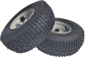 $61 2 Pack 13x5.00-6 Lawn Tractor Pneumatic wheel,Wheelbarrow tire Turf Tread,3.13 hub length with steel rim,Flange ID 0.76