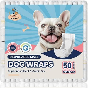 $24 Disposable Dog Diapers Male M, Breathable Male Dog Wraps with Color Change Strip, Durable Belly Bands for Male Dogs Medium Breeds
