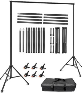 $40 Hemmotop Backdrop Stand 10x8ft, Versatile Sizes Adjustable Banner Holder