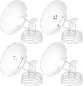 21mm Breast Pump Flange Inserts, Compatible with Spectra S1 S2 9 Plus Synergy Gold, Motif Luna, Replacement to Spectra Pump Parts and Flange, Wide-Mouth Bottle Fit
