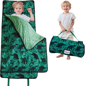 $40 Lasoftan Toddler Nap Mat with Pillow and Blanket, Extra Large Rolled Napping Mats,Slumber Bags for Boys Girls,Kids Sleeping Bag for Daycare, Preschool Travel Camping