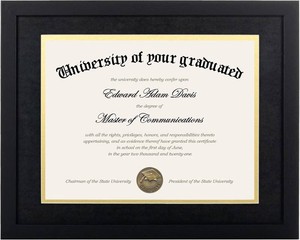 $25 upsimples Diploma Frame with HD Glass, 11x14 Black, 2 Pack