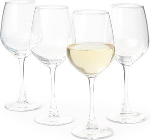 $22 Amazon Basics Stemmed White Wine Glasses Set Of 3, 12 Oz Clear Glass, Classic Design for Everyday Dining, Weddings & Parties, Dishwasher-Safe
