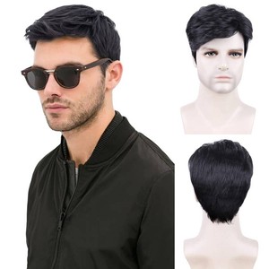 $20 Creamily Mens Wig Short Black Curly Hair Natural Looking Style