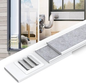 $40 GCGOODS Dryer Window Vent Kit with Insulation Foam Panels & Outdoor Vent Cover, Adjustable Window Duct Kit for 4 Dryer Vent Hose, Mulit-Layers Seal Panel for Heat Insulation & Reduce Noise