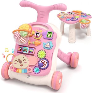 $47 QDRAGON 3 in 1 Toddler Walker Activity Center for Girl 12-18 Months Pink