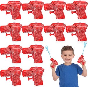 Jenaai 12 Pack Spider Web Water Guns Spider Party Favors for Kids