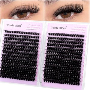 WENDY LASHES Lash Clusters 60D 80D, 518PCS, 10-18MM D-Curl