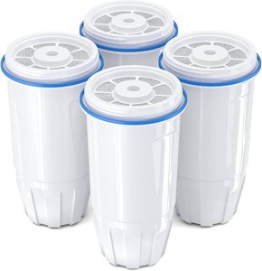 $39 Upgraded Water Filter Replacement Fit for Zero Pitcher and Dispenser ZR-001 ZR-004 ZP-006 ZR-017, Five-Stage Filter System, Effectively Reducing Lead, Chromium, and Contaminants, 4 Packs, By BOGDA 1 used