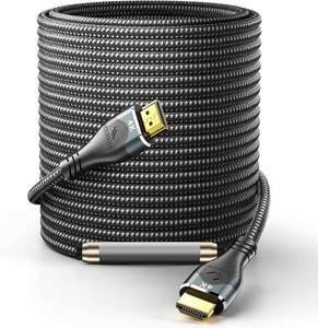 $37 4K HDMI Cable 85Ft, Ultra High Speed HDMI Cable 2.0 Cord Braided (18Gbps), 4K60Hz, Gold Plated Connector 3D ARC Ethernet HDMI Cord for HD TV Monitor Laptop Xbox PS4PS5 ect(25.9m)