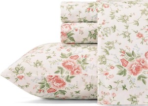 $52 Laura Ashley - Queen Sheet Set with Fitted Sheet & Pillowcases