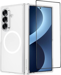 $55 BENKS for Samsung Galaxy Z Fold 8 Ultra Case with Screen Protector & Hinge Protection, Magnetic Clear Phone Case, Anti Yellowing Shockproof Protective Bumper Transparent Cover, Crystal Grand Combo