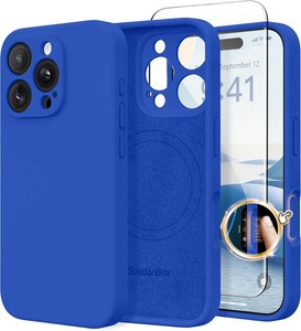 Magnetic for iPhone 16 Pro Case Silicone Klein Blue