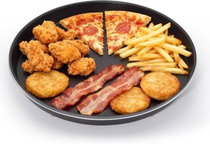 $35 12.2 Inch Microwave Crisper Pan   Universal Browning Plate for Reheating Frozen Pizza, Chicken Nuggets, French Toast & More   Microwave Cookware for Crispy Results